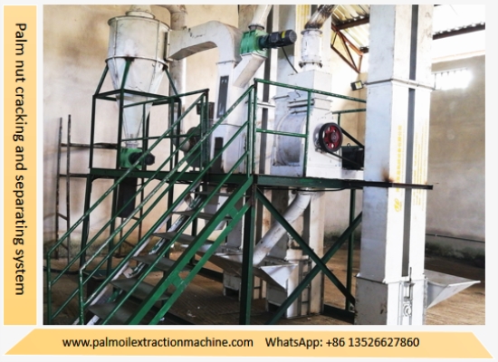 Palm nut cracking and separating system is under installation in Nigeria